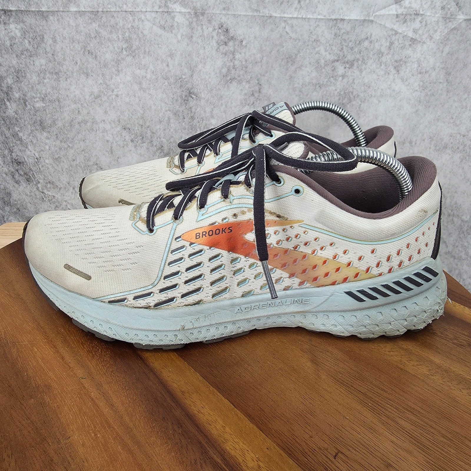 Brooks Glycerin Adrenaline Gts 21 Running Shoes Womens 10 White Blue Sneakers — image 6 of 8